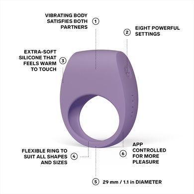 Эрекционное кольцо с вибрацией LELO Tor 3 Violet Dusk SX0702 фото