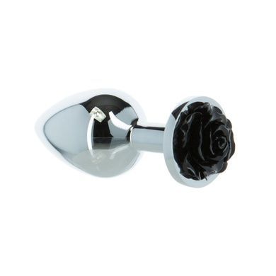 Анальная пробка Lux Active Rose Anal Plug Black + виброшар. SO5572 фото