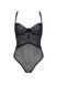 Боді Passion KERRIA BODY black, S/M, з високими вирізами та верхом балконет