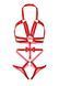 Портупея-тедди из ремней Leg Avenue Studded O-ring harness teddy S Red, экокожа