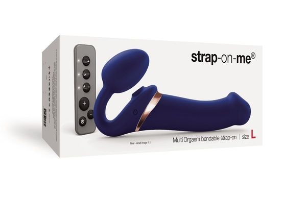 Безременной вибрострапон Strap-On-Me MULTI ORGASM Blue L SO6823 фото