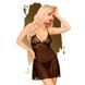 Мини-платье с кружевным лифом и стрингами Penthouse - Bedtime Story Black S/M