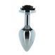 Анальная пробка Lux Active Rose Anal Plug Black + виброшар. SO5572 фото 1