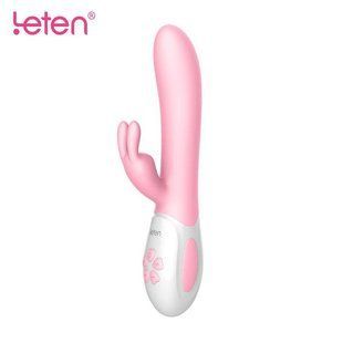 Вібратор кролик з підігрівом Leten Abby Pink рожевий SO3600 фото