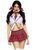 Костюм школьницы Leg Avenue Miss Prep School M/L, топ, юбка, галстук, бантики
