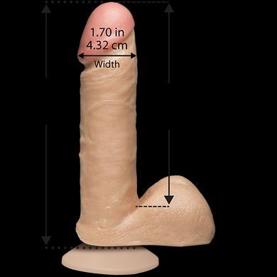Фалоімітатор Doc Johnson The Realistic Cock 6 inch White - PVC діаметр 4,3 см SO2788 фото