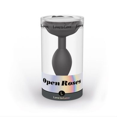 Анальна пробка Love To Love OPEN ROSES L BLACK ONYX SO5983 фото