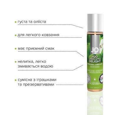 Лубрикант для кунілінгуса JO H2O Зелене яблуко 30 мл SO1481 фото