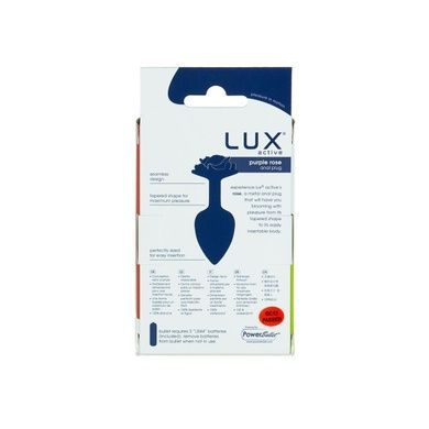 Анальна пробка Lux Active Rose Anal Plug Purple+ віброкуля SO5573 фото