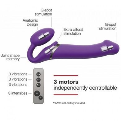 Безременной страпон с вибрацией Strap-On-Me Violet XL SO3827 фото