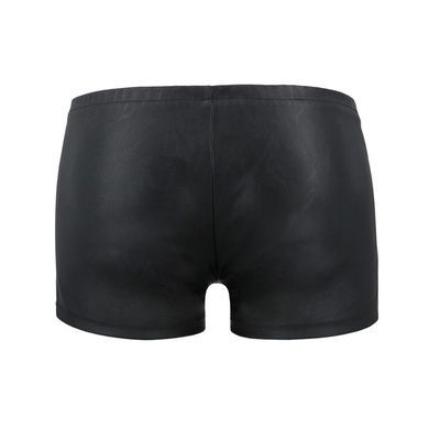 Мужские кожаные боксеры с молниями Passion 049 SHORT MATT XXL/XXXL Black