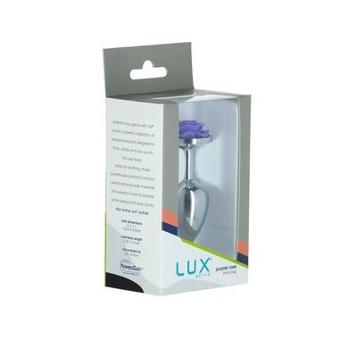 Анальна пробка Lux Active Rose Anal Plug Purple+ віброкуля SO5573 фото