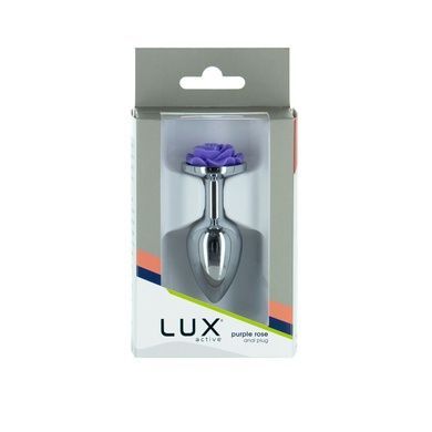 Анальна пробка Lux Active Rose Anal Plug Purple+ віброкуля SO5573 фото