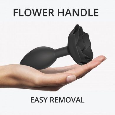 Анальна пробка Love To Love OPEN ROSES L BLACK ONYX SO5983 фото