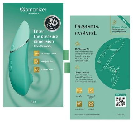 Вакуумный клиторальный стимулятор Womanizer Next Sage SX2140 фото