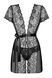 Пеньюар Obsessive Alluria peignoir & thong L/XL черный
