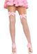 Панчохи-сітка зі швом ззаду Leg Avenue Bow back seam thigh highs One size Pink, атласний бант