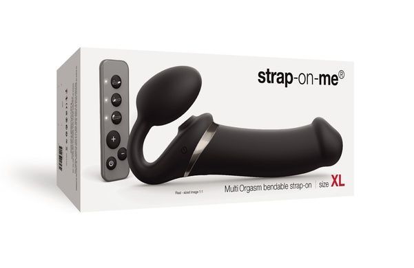 Безременной вибрострапон Strap-On-Me MULTI ORGASM Black XL SO6824 фото