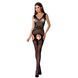 Сетчатый бодистокинг Passion BS062 One Size, Black, комбинезон, имитация чулок, открытый доступ