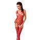 Бодистокинг Passion BS051 red, комбинезон, имитация чулок и боди S/M/L