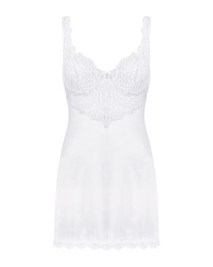 Пеньюар Obsessive Amor Blanco underwire chemise & thong white S/M
