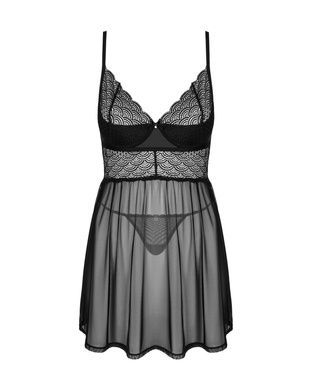 Еротичний комплект Obsessive Chemeris babydoll & thong XS/S, пеньюар та стрінги