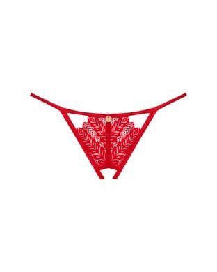 Эротические женские трусики стринги с доступом Obsessive Ingridia M/L красные