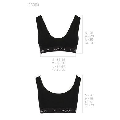 Спортивный топ с широкой резинкой Passion PS004 TOP L, black
