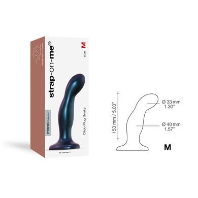 Дилдо Strap-On-Me SNAKY METALLIC BLUE M SO6825 фото