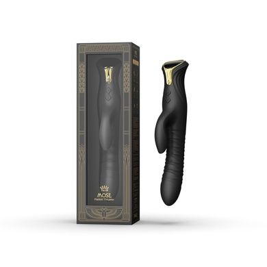 Пульсатор-кролик з нагріванням Zalo Mose Obsidian Black SO8226 фото