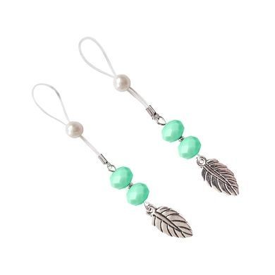 Украшения для сосков Art of Sex Nipple Jewelry Leaf мятные SO5397 фото