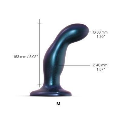 Дилдо Strap-On-Me SNAKY METALLIC BLUE M SO6825 фото