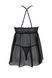 Пеньюар Passion KERRIA CHEMISE black, L/XL, кружевной верх, трусики в комплекте