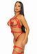 Портупея-тедди из ремней Leg Avenue Studded O-ring harness teddy M Red, экокожа