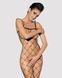 Бодістокінг з великою сіткою і відкритими грудьми Obsessive Bodystocking N102 S/M/L, чорний