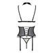 Корсет с открытой грудью Passion DOMINICA CORSET L/XL beige, пажи для чулок, стринги