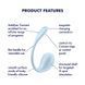 Віброяйце Satisfyer Smooth Petal Connect App Light Blue SX0667 фото 6