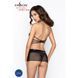 Прозорий пеньюар з відкритою спиною Passion MARESOL CHEMISE XXL/XXXL, black, трусики