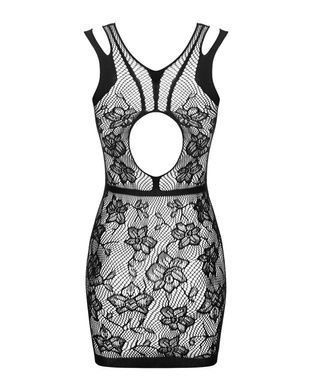 Еротична сітчаста мінісукня з мереживом Obsessive S/M/L чорна
