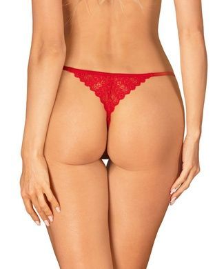Эротические женские трусики стринги с доступом Obsessive Ingridia XL/2XL красные