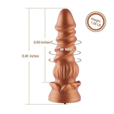 Дилдо Hismith Spiral Grain Silicone Dildo SO9961 фото
