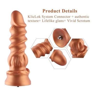 Дилдо Hismith Spiral Grain Silicone Dildo SO9961 фото