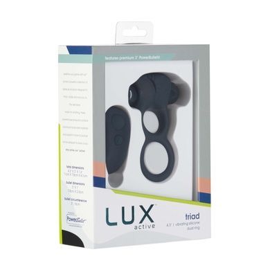 Эрекционное кольцо с вибрацией Lux Active-Triad Vibrating Dual Cock Ring SO5575 фото