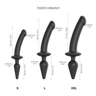 Анальная пробка с дилдо Strap-On-Me SWITCH PLUG-IN DILDO Black S SO6826 фото