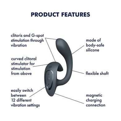 Вибратор Satisfyer G for Goddess 1 Dark Grey SX0668 фото