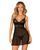 Эротический комплект Obsessive Chemeris babydoll & thong M/L, пеньюар и стринги