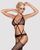 Сітчастий бодістокінг з імітацією топа, пояса та панчохи Obsessive Bodystocking N108 S/M/L, чорний