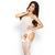 Бодистокинг Passion BS008 white, комбинезон, имитация чулок и пояса S/M/L