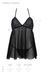 Пеньюар Passion KERRIA CHEMISE black, S/M, кружевной верх, трусики в комплекте