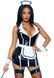(SALE) Вініловий костюм покоївки Leg Avenue Vinyl Naughty Maid M, сукня, фартух, манжети, чепчик